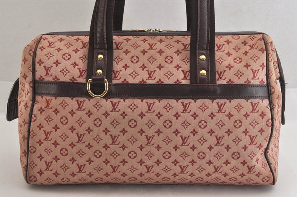 Authentic Louis Vuitton Monogram Mini Josephine GM Hand Bag Pink M92213 LV 8163M