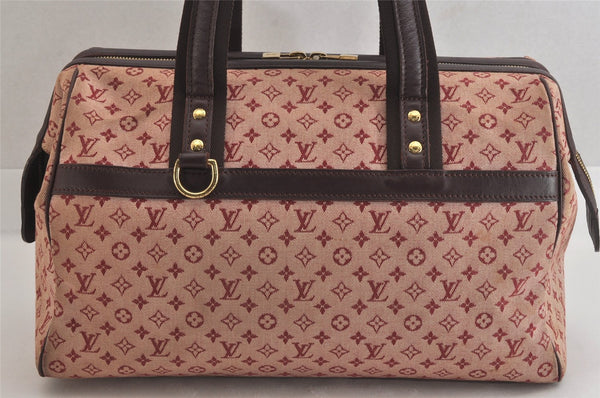 Authentic Louis Vuitton Monogram Mini Josephine GM Hand Bag Pink M92213 LV 8163M