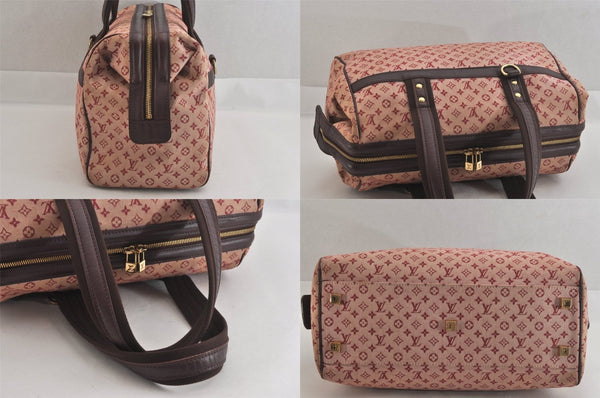 Authentic Louis Vuitton Monogram Mini Josephine GM Hand Bag Pink M92213 LV 8163M