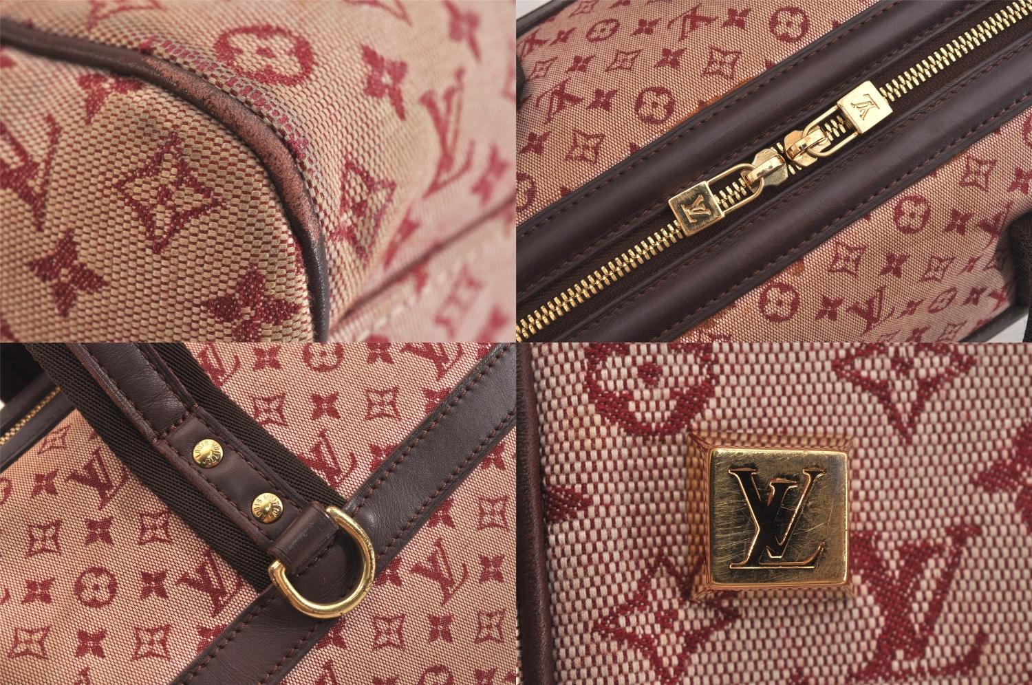 Authentic Louis Vuitton Monogram Mini Josephine GM Hand Bag Pink M92213 LV 8163M