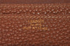 Authentic HERMES Dogon GM Vintage Leather Long Wallet Purse Brown 8164I