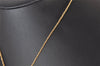 Authentic Christian Dior Gold Tone Rhinestone Chain Pendant Necklace CD 8165I