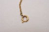 Authentic Christian Dior Gold Tone Rhinestone Chain Pendant Necklace CD 8165I