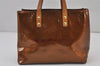 Authentic Louis Vuitton Vernis Reade PM Hand Bag Brown M91146 LV 8165J