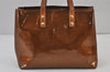 Authentic Louis Vuitton Vernis Reade PM Hand Bag Brown M91146 LV 8165J