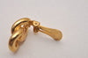 Authentic Christian Dior Vintage Clip-On Earrings Gold Plating CD 8166I