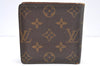 Authentic Louis Vuitton Monogram Porte Billet Carte Credit Monnaie Wallet 8169H