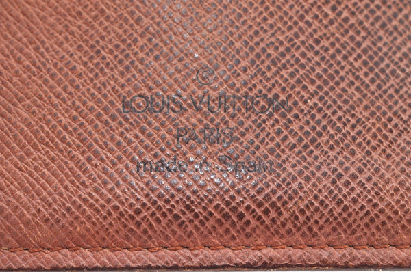 Authentic Louis Vuitton Monogram Porte Billet Carte Credit Monnaie Wallet 8169H