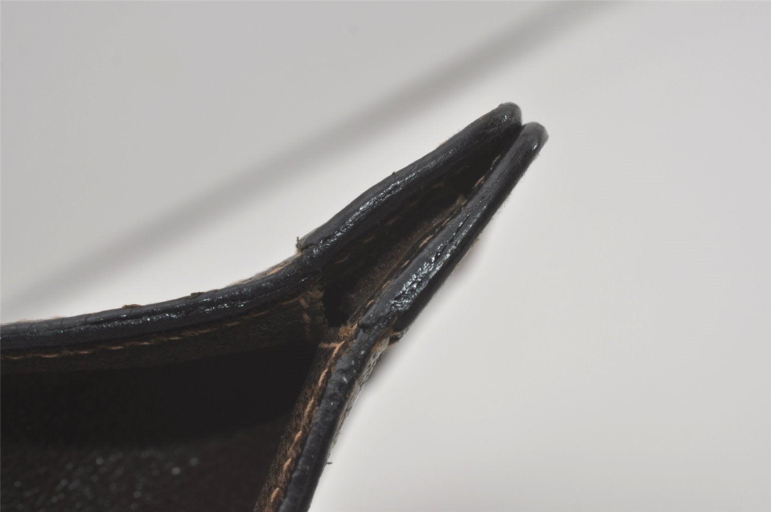 Authentic GUCCI Web Sherry Line Clutch Hand Bag Purse GG PVC Leather Brown 8169I