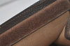 Authentic GUCCI Web Sherry Line Clutch Hand Bag Purse GG PVC Leather Brown 8169I