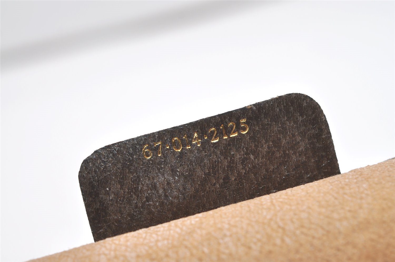 Authentic GUCCI Web Sherry Line Clutch Hand Bag Purse GG PVC Leather Brown 8169I