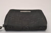 Authentic GUCCI Vintage Coin Purse Case GG Canvas Leather 115255 Black 8169J