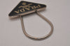 Authentic PRADA Vintage Metal Logo Key Ring Charm Black 8171I