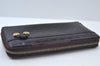 Authentic GUCCI Micro Guccissima GG Enamel Long Wallet 307997 Purple Junk 8172I