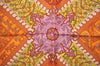 Authentic HERMES Carre 90 Scarf "SUR UN TAPIS VOLANT" Silk Orange Green 8173J