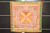 Authentic HERMES Carre 90 Scarf "SUR UN TAPIS VOLANT" Silk Orange Green 8173J