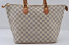 Authentic Louis Vuitton Damier Azur Saleya MM Shoulder Tote Bag N51185 LV 8174I