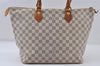 Authentic Louis Vuitton Damier Azur Saleya MM Shoulder Tote Bag N51185 LV 8174I