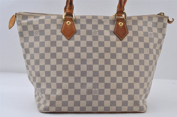 Authentic Louis Vuitton Damier Azur Saleya MM Shoulder Tote Bag N51185 LV 8174I