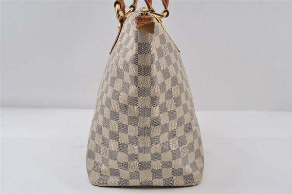 Authentic Louis Vuitton Damier Azur Saleya MM Shoulder Tote Bag N51185 LV 8174I