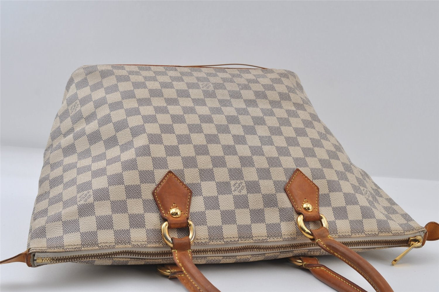 Authentic Louis Vuitton Damier Azur Saleya MM Shoulder Tote Bag N51185 LV 8174I