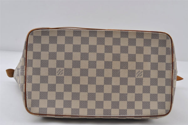 Authentic Louis Vuitton Damier Azur Saleya MM Shoulder Tote Bag N51185 LV 8174I