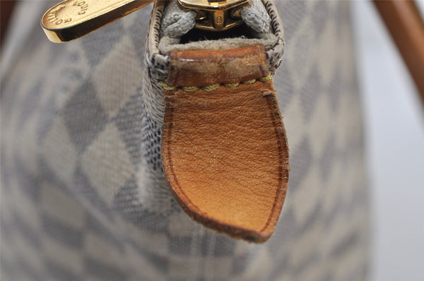 Authentic Louis Vuitton Damier Azur Saleya MM Shoulder Tote Bag N51185 LV 8174I