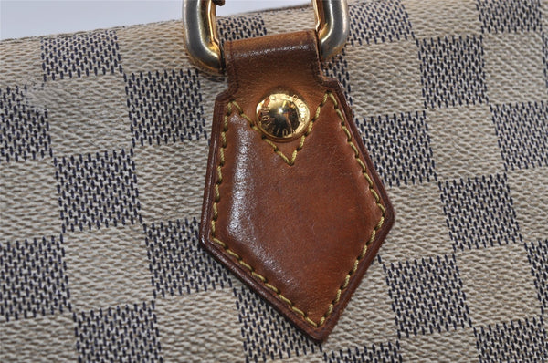 Authentic Louis Vuitton Damier Azur Saleya MM Shoulder Tote Bag N51185 LV 8174I