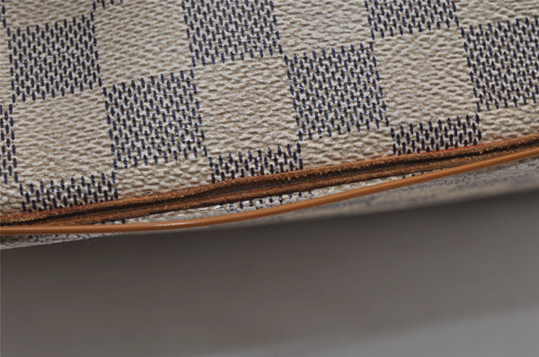 Authentic Louis Vuitton Damier Azur Saleya MM Shoulder Tote Bag N51185 LV 8174I