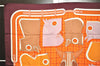 Authentic HERMES Carre 90 Scarf "Camails" Silk Bordeaux Red Orange 8174J