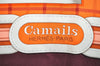 Authentic HERMES Carre 90 Scarf "Camails" Silk Bordeaux Red Orange 8174J