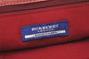 Authentic BURBERRY BLUE LABEL Hand Tote Bag Canvas Leather Pink 8175I