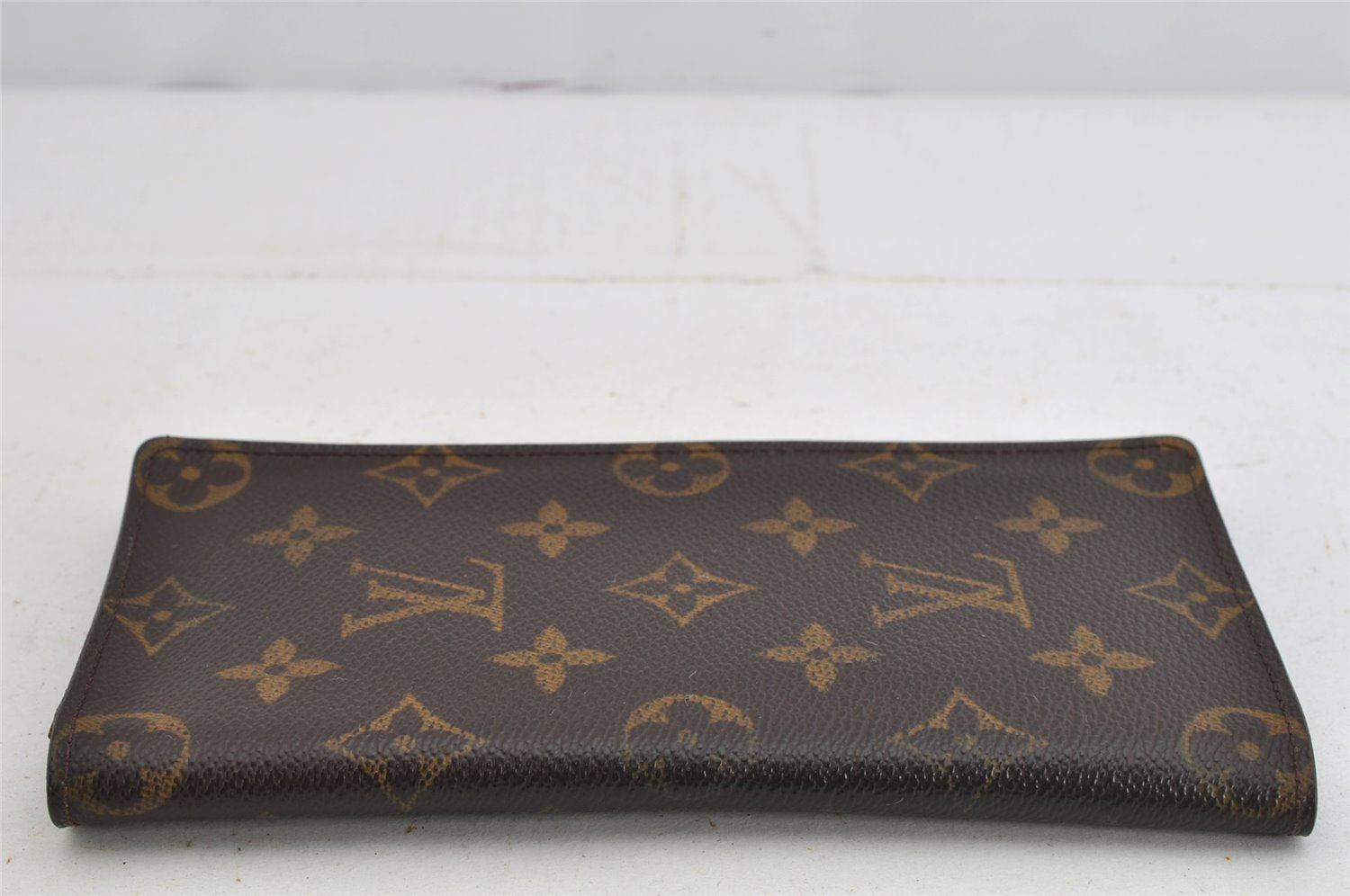 Authentic Louis Vuitton Monogram Porte Valeurs Cartes Credit M61823 Wallet 8175J