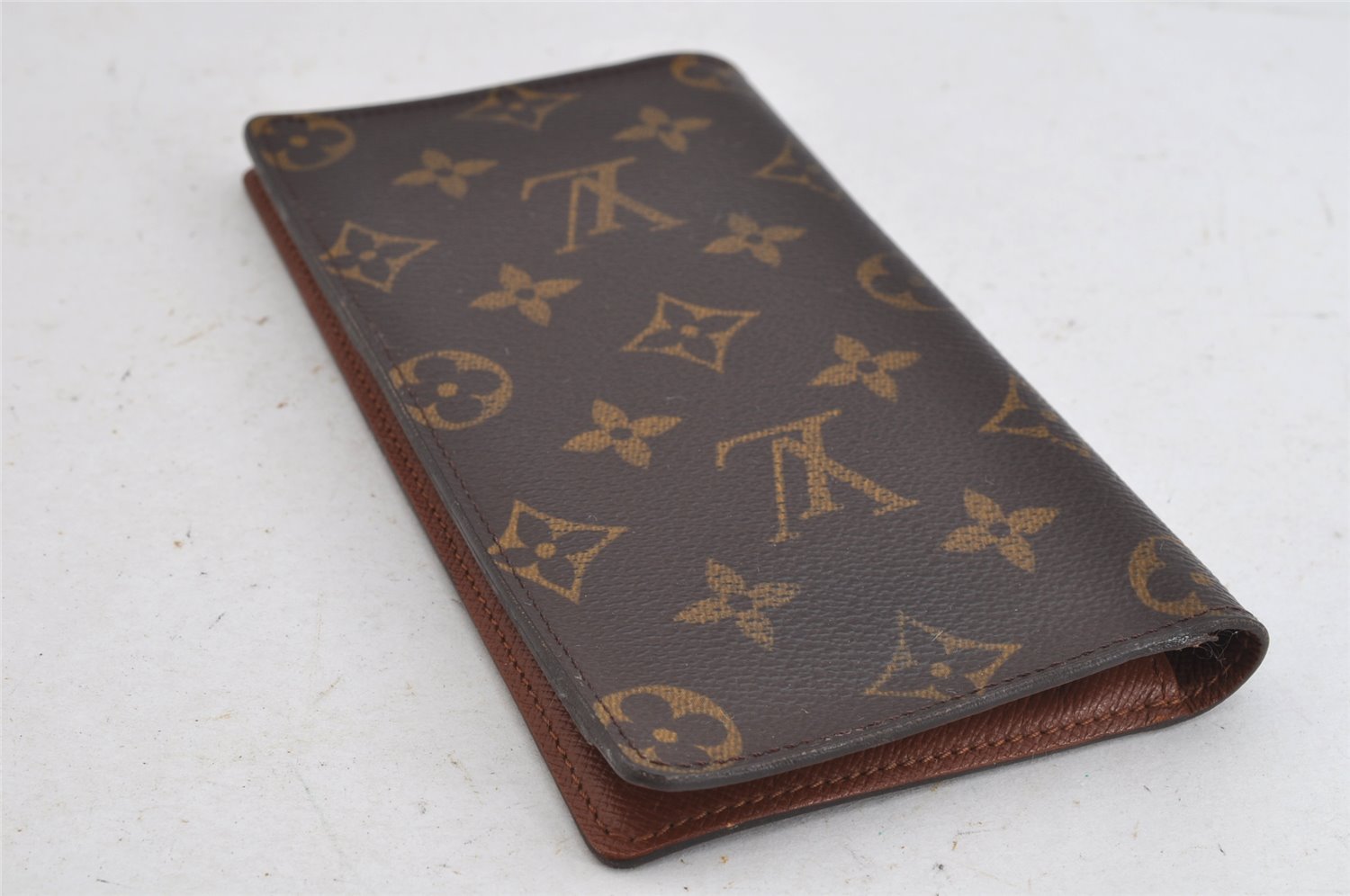 Authentic Louis Vuitton Monogram Porte Valeurs Cartes Credit M61823 Wallet 8175J