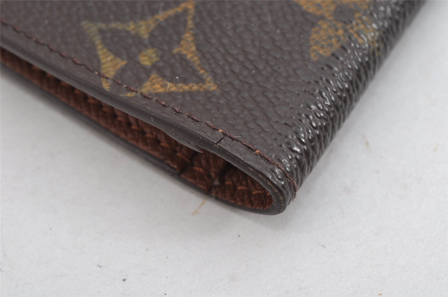 Authentic Louis Vuitton Monogram Porte Valeurs Cartes Credit M61823 Wallet 8175J