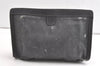Authentic GUCCI Web Sherry Line Clutch Hand Bag PVC Leather Black Junk 8176J