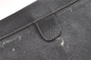 Authentic GUCCI Web Sherry Line Clutch Hand Bag PVC Leather Black Junk 8176J