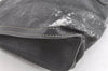 Authentic GUCCI Web Sherry Line Clutch Hand Bag PVC Leather Black Junk 8176J