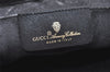 Authentic GUCCI Web Sherry Line Clutch Hand Bag PVC Leather Black Junk 8176J