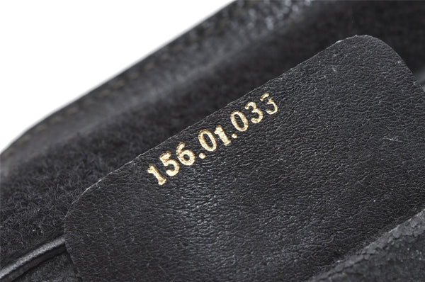 Authentic GUCCI Web Sherry Line Clutch Hand Bag PVC Leather Black Junk 8176J