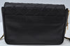 Authentic BALENCIAGA Chain Shoulder Cross Body Bag Purce Leather Black 8177I