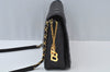 Authentic BALENCIAGA Chain Shoulder Cross Body Bag Purce Leather Black 8177I
