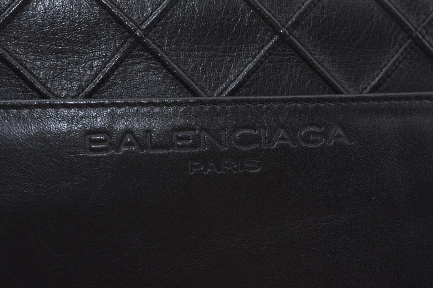 Authentic BALENCIAGA Chain Shoulder Cross Body Bag Purce Leather Black 8177I