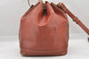 Authentic Louis Vuitton Epi Noe Shoulder Drawstring Bag Brown M44028 Junk 8178I