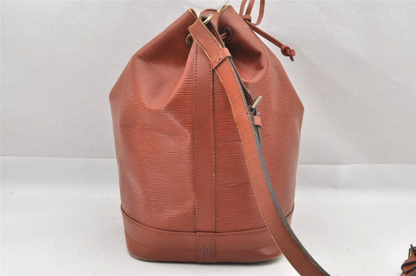 Authentic Louis Vuitton Epi Noe Shoulder Drawstring Bag Brown M44028 Junk 8178I
