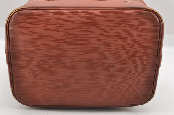 Authentic Louis Vuitton Epi Noe Shoulder Drawstring Bag Brown M44028 Junk 8178I
