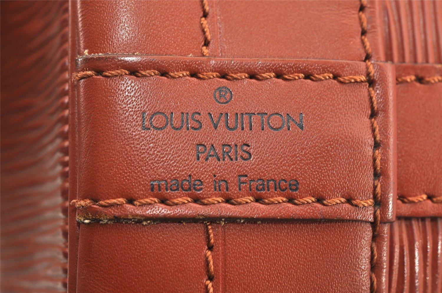 Authentic Louis Vuitton Epi Noe Shoulder Drawstring Bag Brown M44028 Junk 8178I