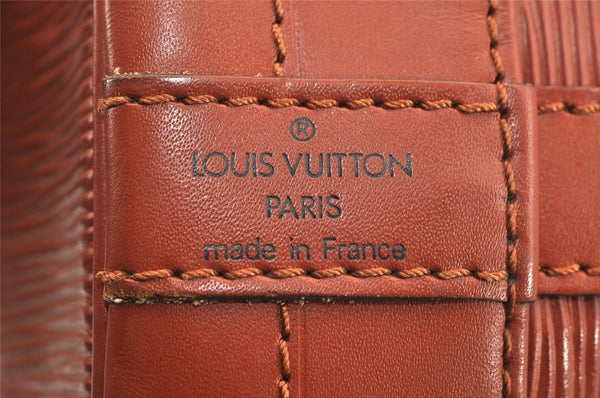 Authentic Louis Vuitton Epi Noe Shoulder Drawstring Bag Brown M44028 Junk 8178I