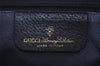 Authentic GUCCI Sherry Line Shoulder Cross Bag GG PVC Leather Navy Blue 8178J