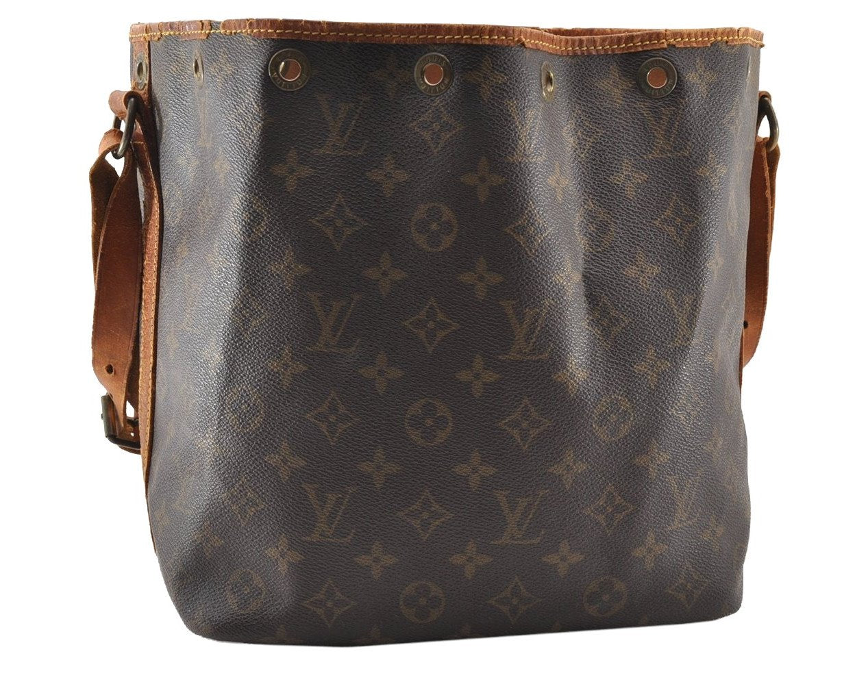 Authentic Louis Vuitton Monogram Petit Noe M42226 Shoulder Drawstring Bag 8179I